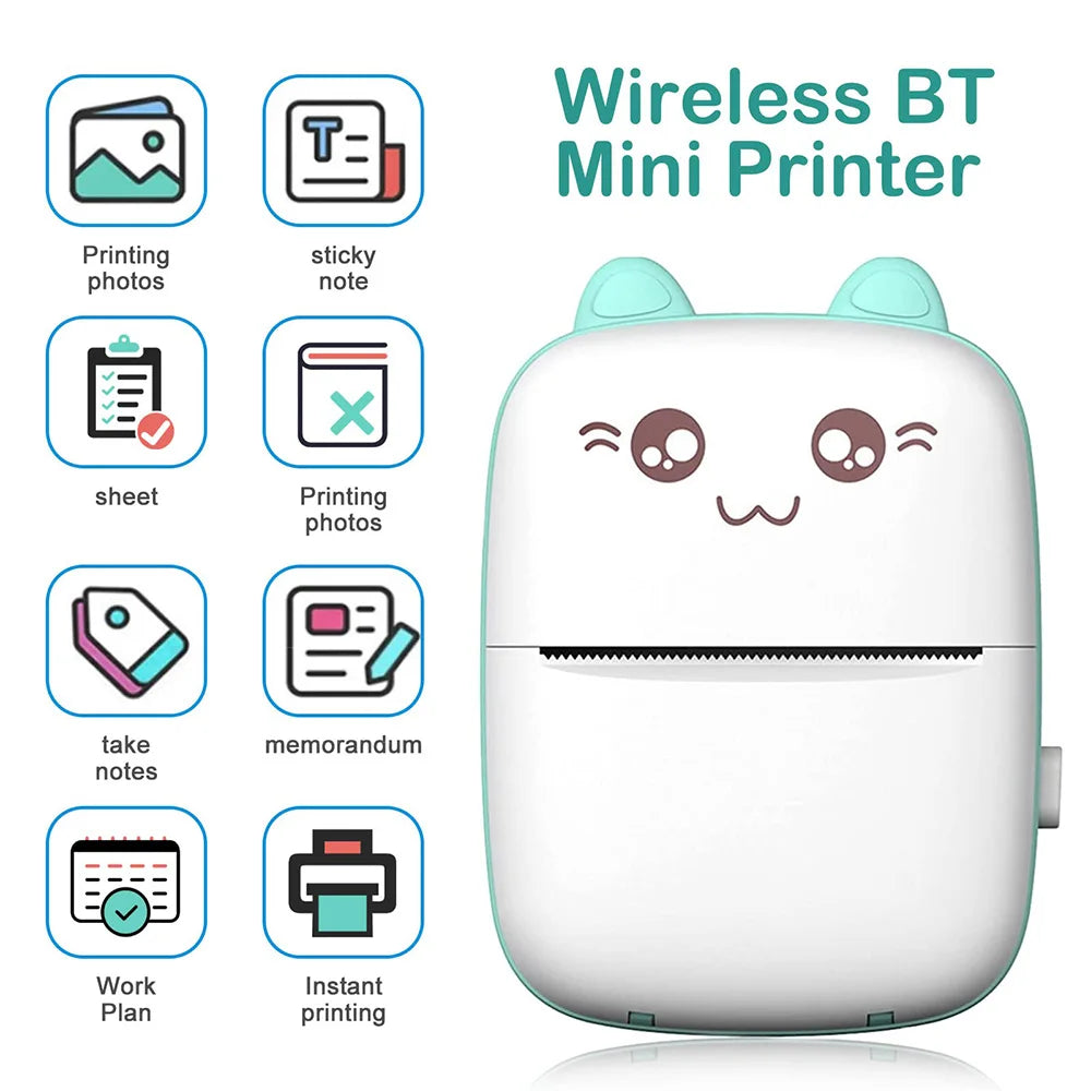 Portable Mini Bluetooth Printer for Mobile Phone Photos