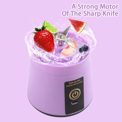 Portable Fruit Juice Blenders Electric USB 6 Blades