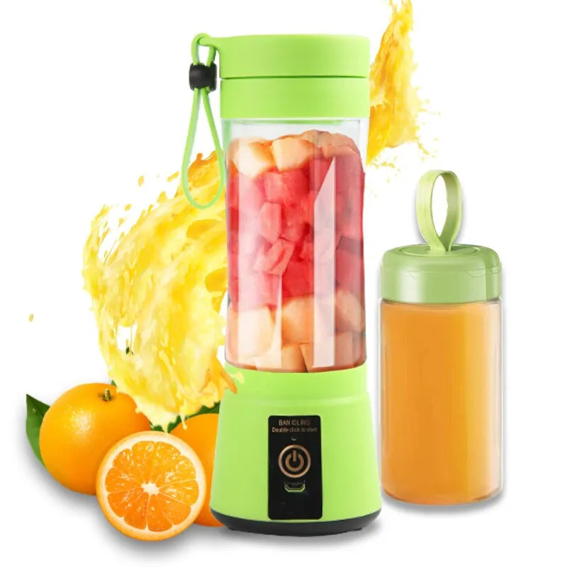 Portable Fruit Juice Blenders Electric USB 6 Blades