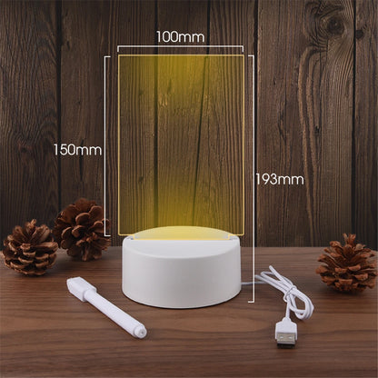 Transparent Luminous LED Night Lights USB with Luminous Acrylic Board