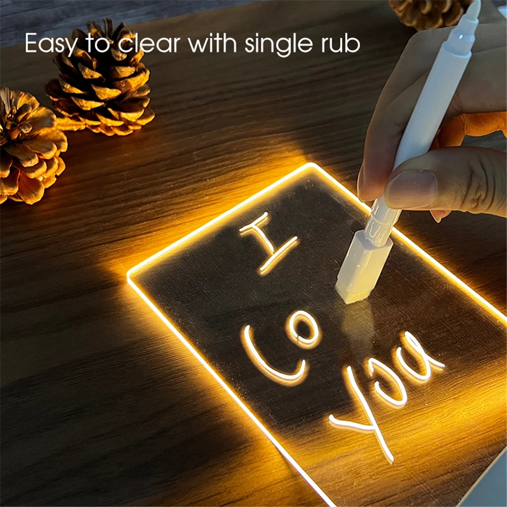 Transparent Luminous LED Night Lights USB with Luminous Acrylic Board